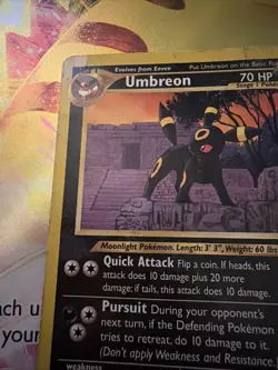 Pokemon Vintage Non-Holo Rare Umbreon 33/75 Neo Discovery WotC DMG -HP - Image 5