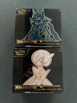 Pokemon Mega Evolution Pokemon Center Elite Trainer Box ETB Set of 2 Sealed - Image 1