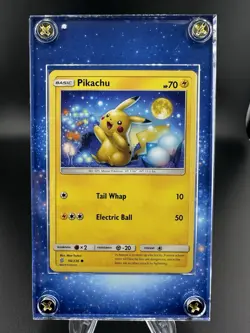 Pikachu 56/236 - Sun & Moon Unified Minds NM Pokemon Card + Extended Art Case - Image 1