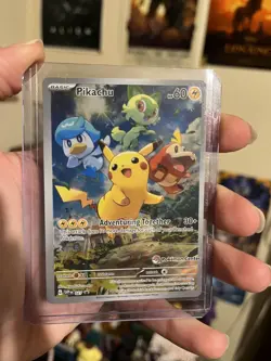 Pokemon Center Stamped Pikachu Black Star Promo Paldea Evolved #027 SVP PSA - Image 1