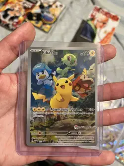 Pokemon Center Stamped Pikachu Black Star Promo Paldea Evolved #027 SVP PSA - Image 3