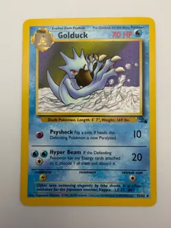 #35/62 Golduck Normal Uncommon - Pokemon TCG Fossil - Vintage - LP (See Photos) - Image 1