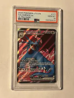 2025 Pokemon Journey Together Salamence ex #177/159 PSA 10 - US SELLER - Image 1