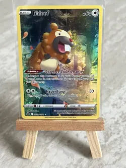 Pokemon TCG Bidoof GG29/GG70 Crown Zenith: Galarian Gallery Holo (English) - NM - Image 1