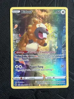 Pokemon TCG Bidoof GG29/GG70 Crown Zenith: Galarian Gallery Holo (English) - NM - Image 3