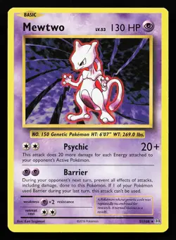Mewtwo 51/108 Rare XY Evolutions Pokemon Card - Image 1