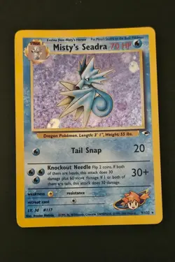 2000 Pokemon Gym Heroes Misty's Seadra Prerelease Holo Rare #9/132 - Image 1