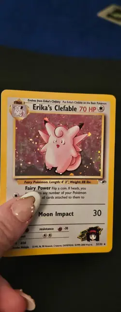 Pokemon Gym Leader Erika’s Clefable Wizards Of The Coast Holo - Image 4