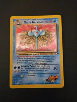 Pokemon TCG MISTY'S TENTACRUEL - 10/132 - HOLO - RARE - GYM HEROES (2000) - Image 3