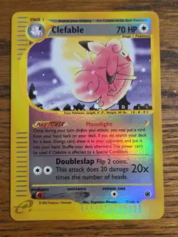 Pokemon 2002 Expedition Reverse Holo #7/165 CLEFABLE *look* - Image 1