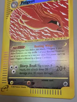 Pokemon Base Set Expedition #22/165 Reverse Holo PIDGEOT (NOT PLAYED) - Image 2