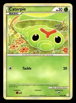 Caterpie 57/123 Common HeartGold & SoulSilver Pokemon LP - Image 1
