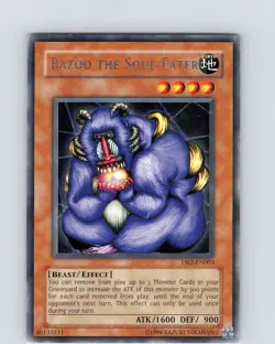 Yu-Gi-Oh TCG Bazoo The Soul-Eater DB2-EN003 Unlimited Regular Rare Played LP - Image 1
