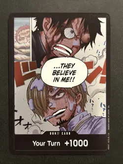They Believe in Me!! DON!! Card -Fist of Divine Speed Holo One Piece NM OP11 - Image 1