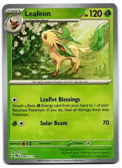 Leafeon 005/131 - Poke Ball Prismatic Evolutions Rare Pokemon TCG - M/LP Card - Image 1