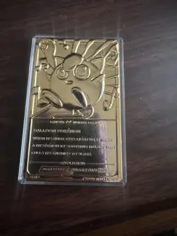 1999 Jiggly Puff Burger King Nintendo Pokemon 23K Gold Plated Trading Card Bar - Image 2