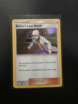 Blaine's Last Stand 52/68 Rare Trainer Hidden Fates SM Pokemon Card TCG 2019 - Image 1
