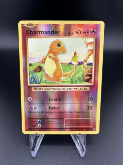 Charmander 9/108 Evolutions Reverse Holo Pokemon Card NM + Extended Art Case - Image 2