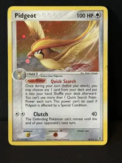 Pokemon Pidgeot TCG EX FireRed & LeafGreen Holo Rare Card 10/112 2004 Edition HP - Image 1