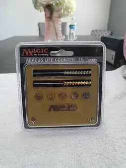 ULTRA PRO MTG ABACUS LIFE COUNTER WHITE METAL RARE FREE SHIPPING - Image 1