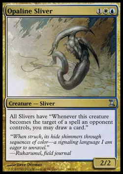 1x Opaline Sliver Heavy Play MTG Magic - Kid Icarus - - Image 1