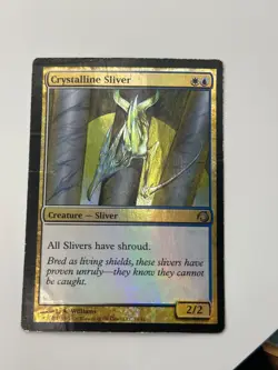 MTG, Crystalline Sliver FOIL Damaged *photos Premium Deck Series Slivers Foil - Image 1
