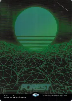 MTG Forest (419) | NM Foil | Secret Lair Shades Not Included {SLD} - Image 2