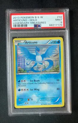 Pokemon 2013 B&W Legendary Treasures Articuno holo rare #32 Mint PSA 9 - Image 1