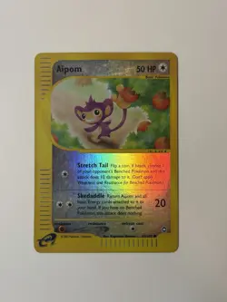 Pokemon TCG Card - Aipom 67/147 Aquapolis Reverse Holo Vintage E-Reader MP - Image 1