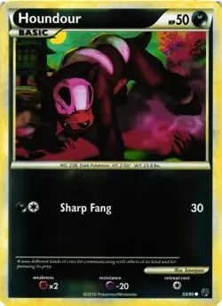 Pokemon TCG Houndour 53/90 Undaunted Reverse Holo LP - Image 1