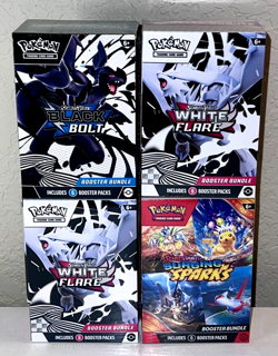 Pokemon Booster Bundle Lot Black Bolt, Surging, White Flare x2 NEW Sealed - Image 1
