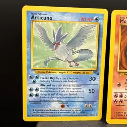 Pokemon TCG Legendary Bird Trio Moltres Zapdos Articuno Fossil Vintage Lot - Image 2