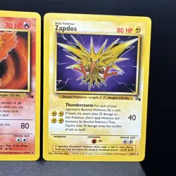 Pokemon TCG Legendary Bird Trio Moltres Zapdos Articuno Fossil Vintage Lot - Image 4