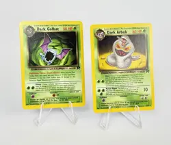 Team Rocket Rare Grass Bundle Dark Golbat Arbok Vileplume Wheezing Pokemon TCG - Image 3