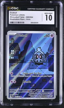 Duskull 068/064 - Shrouded Fable Illustration Rare Pokemon TCG GEM MINT CGC 10 - Image 1
