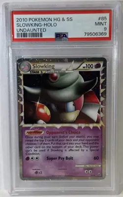 2010 Pokemon HG&SS Slowking Holo Undaunted #85 PSA 9 Mint - Image 1