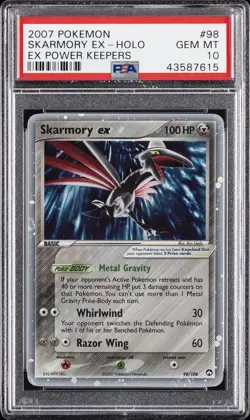 2007 POKEMON EX POWER KEEPERS #98 SKARMORY EX-HOLO PSA 10 - Image 1