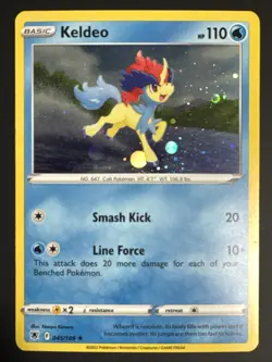 Keldeo Pokemon TCG SWSH Astral Radiance 045/189 Cosmos Holo Promo - Image 1