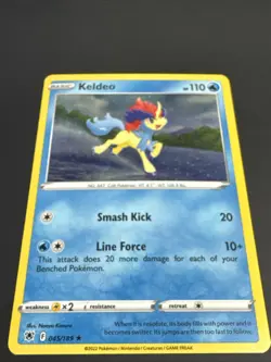 Keldeo Pokemon TCG SWSH Astral Radiance 045/189 Cosmos Holo Promo - Image 2