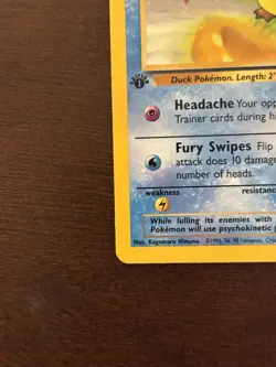 Pokemon TCG Psyduck Fossil 53/62 Common Basic 50 HP 1st Edition English 1999 - Image 3