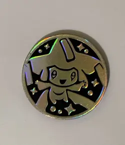 Jirachi Silver Rainbow Coin - From Wish Maker Theme Deck - 2004 Pokemon Plastic - Image 1