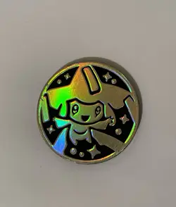 Jirachi Silver Rainbow Coin - From Wish Maker Theme Deck - 2004 Pokemon Plastic - Image 2