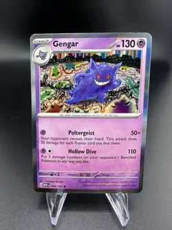 Pokemon TCG Gengar 094/165 Sv: Scarlet & Violet 151 Holo Rare NM + Extended Art - Image 2