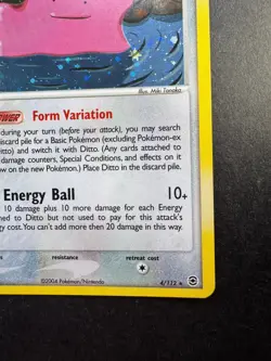 2004 Pokemon Ditto 4/112 EX FireRed & LeafGreen Holo - Image 3