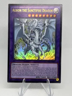 Yugioh! 1x Albion the Sanctifire Dragon MZMU-EN101 Ultra Rare 1st Ed NM - Image 1