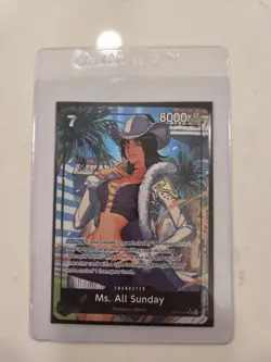Ms. All Sunday (Alternate Art) OP14-084 The Azure Sea's Seven Foil One Piece TCG - Image 1