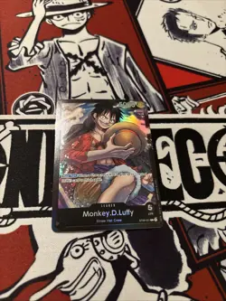 Monkey.D.Luffy (ST08-001) Mint Condition Foil One Piece Leader Card - Image 1