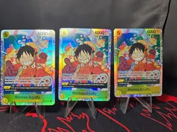 3x Monkey.D.Luffy OP07-109 SR - One Piece TCG Playset Super Rare NM Foil - Image 1
