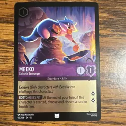 Disney Lorcana Meeko - Skittish Scrounger Character 46/204 Cold Foil - Image 1