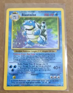 Pokemon Blastoise Base Set Holo Rare 2/102 - LP - 100 1999 English Wizards Card - Image 1